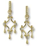 Jewelry : Scroll Chandelier Diamond Pave Charms