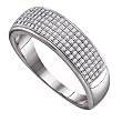 Mens 10k White Gold Micro Pave Diamond Wedding Band " Size 10 "