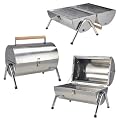 Oxid7 Tragbarer Edelstahl Grill, Holzkohlegrill, Klappgrill BBQ