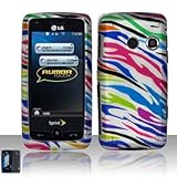 Rainbow Zebra Design Rubber Touch Phone Protector Hard Cover Case for LG Ru ....