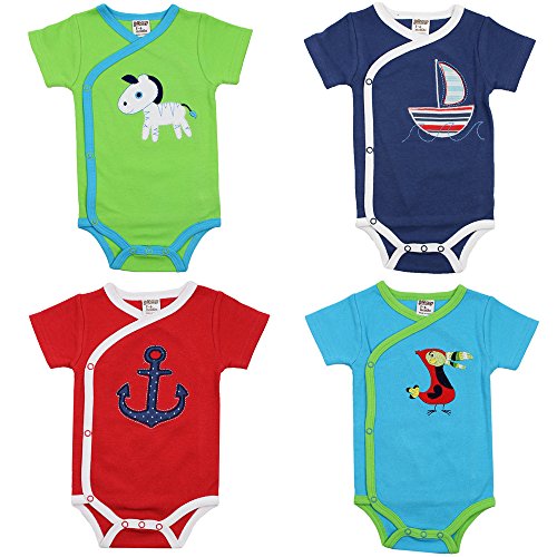 juDanzy wrap around kimono style baby boy bodysuits