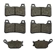 2005-2006 Honda CBR 600 RR Kevlar Carbon Front & Rear Brake Pads