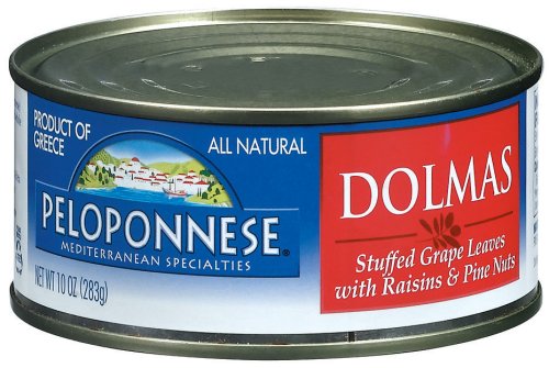 Peloponnese Stuffed Grape Leaves with Raisins & Pine Nuts, Dolmas, 10-Ounce Cans (Pack... by Dolmas