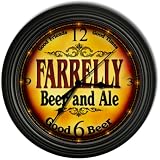 FARRELLY 'S Beer and Ale Cascading Pub Wall Clock