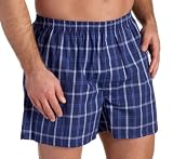 Nautica Men's Easy-Care Woven Grid Boxer