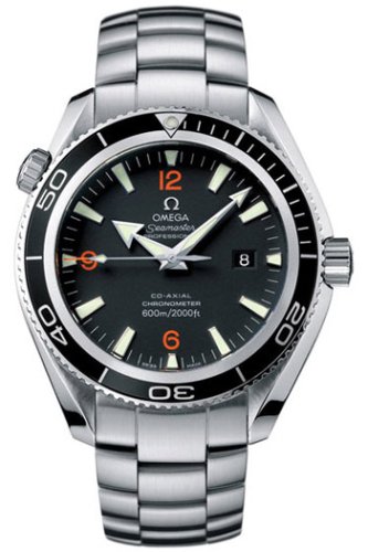Omega Seamaser Planet Ocean Mens Black Dial Stainless Steel Automatic Divers Watch