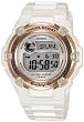 Casio Women's Baby-G BG3000-7A White Resin Quartz Watch with Silver Dial