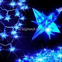 40 Blue LED Star Lights, Green Wire, indoor / outdoor Christmas lights