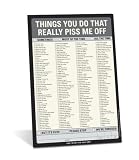Knock Knock Classic Note Pad: Things You Do That Really Piss Me Off! (Pack of 6)