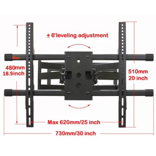 Videosecu Dual Arm TV Wall Mount Bracket for Sony Bravia 32, 37, 40, 42, 46, 50, 52, 55 inch LCD LED Plasma HDTV **Free 7ft HDMI Cable** CS2