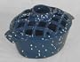 Classic Lattice Top Woodstove Steamer Mister Humidifier - Porcelain coated Cast Iron - BLUE w SPECKLES