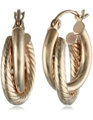 10k Yellow Gold 4.7mm Twisted Hoop Earrings