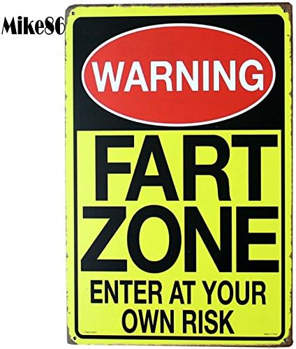 Ovo Painting FART ZONE Warning Signs Gift PUB Wall Plaque Art Painting Bar Craft Decor AA-176 Mix order 2030 CM