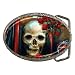 Limited Edition Nero Corvo Belt Buckle Raven Rose Skull