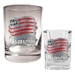 New England Revolution Soccer Rocks Glass and Square Shot Glass Set - Primary Logo MAJOR-LEAGUE-SOCCER Soccer