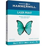 Hammermill Laser Print, 28lb, 8.5 x 11, 98 Bright, 500 Sheets/1 Ream (125534)
