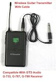 GTD Audio Wireless Guitar Body Pack Transmitter For G-733, G-787, G-788 Receiver
