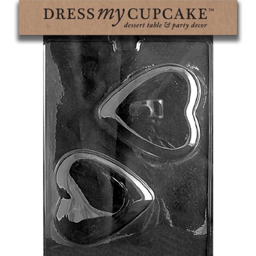Dress My Cupcake DMCV060 Chocolate Candy Mold, Heart for Specialty Box, Valentine's Day