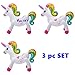 (set of 3) Rainbow Unicorn - 24