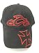 Red Tattoo Design Chopper Biker Cap Black 100% Cotton Black Cap with Red Embroidered Chopper and Iron Cross