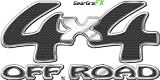 4x4 Off Road Carbon Fiber Gray Truck Decal