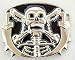 Wickedly Evil Pierced & Chained Skeleton Belt Buckle