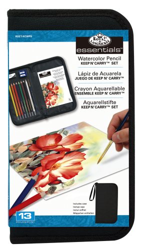 Royal & Langnickel Watercolor Pencil Essentials Keep N  Carry Set
