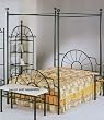 83"h Sunburst Queen Size Canopy Bed-headboard/footboard