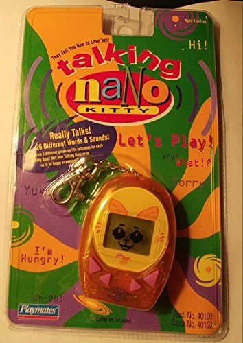 Vintage 1997 Playmates Orange Talking Nano Kitty NIP Giga Pet Cat Kitten Virtual