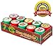 InkChristmas Stamps for Kids - Best Rubber Self Inking Holiday Stamp Set - Lifetime Guarantee