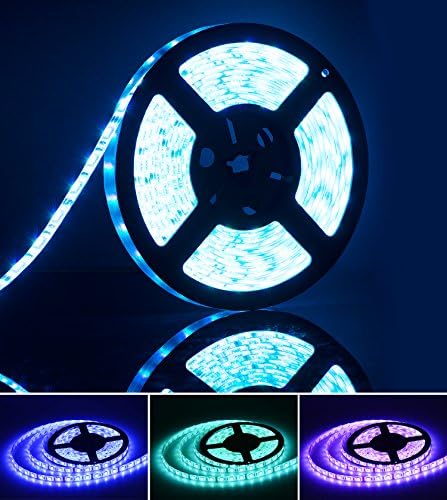 Bestfy LED Light Strip Kit 16.4FT 5M Waterproof Flexible Color Changing RGB SMD5050 300 LEDs Light Strip Kit + 44 Key Remote + 12V 5A Power Supply