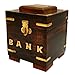 ITOS365 Handcrafted Wooden Piggy Bank Safe Money Coin Box Gift for Kids, Boys, Girls, 5 x 5 Inches