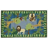 Jungle Safari Cotton Hook Rug