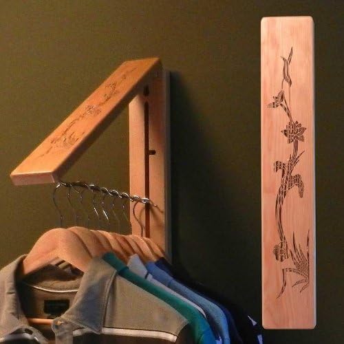 Instant Portable Closet Hanging System Lotus Leaf Stencil InstaHanger
