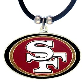 NFL San Francisco 49ers Rubber Cord Logo Necklace