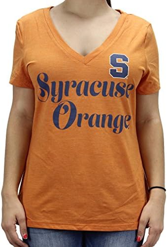 University Tees Women' s NCAA Syracuse Orange Men V Neck T-Shirt
