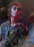 John Lennon (With Guitar) Music Poster Print - 11" X 17"