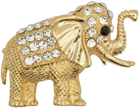 Kate Marie 'Elephant' Fashion pin, brooch, Powerful Look in Gold