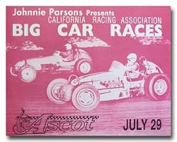 1964 Ascot Sprint Big Car Racing Program Poster Print