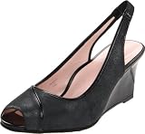 Taryn Rose Women's Francesca Wedge Pump,Black,8.5 M US