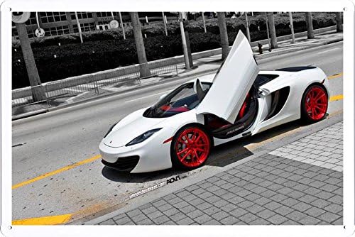 Vehicle Automobile Motor Car Mclaren Mp4 Adv1 Wheels Tin Sign Metal Poster Plate (20x30cm) By Auto TinSign