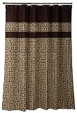 Popular Bath Greek Key Gold Shower Curtain