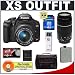 Photo : Canon Digital Rebel XS 10.1MP Digital SLR Camera (Black) + Canon EF-S 18-55mm IS Lens + Canon EF 75-300mm III Lens + Spare LP-E5 Battery + 4GB Card + Gadget Bag