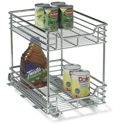 Childrens Toyshop  Kitchen & Housewares : Whitney Design C21275 Two-Tier Sliding Cabinet Organizer, Chrome