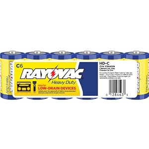 Rayovac HD-CD Heavy Duty Shrink-Wrapped Batteries, Size C, 6 Count