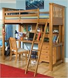LC Kids Sundance Loft Bed / Chest / Desk Series Sundance Loft Bed with Bedside Chest, Hutch and Desk