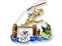 Cat Fishing Fiasco Silver and Enamel Pin