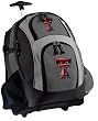 Texas Tech Rolling Backpack Deluxe Gray TTU Red Raiders - Our Best Backpacks Bags with Wheels or School Trolley Bags Carry-Ons - Unique Gifts