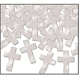 Fanci-Fetti Crosses (silver) Party Accessory  (1 count) (1 Oz/Pkg)