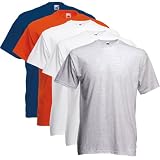 Fruit of the Loom 5er Pack T-Shirts, Farbset IV, Größe L